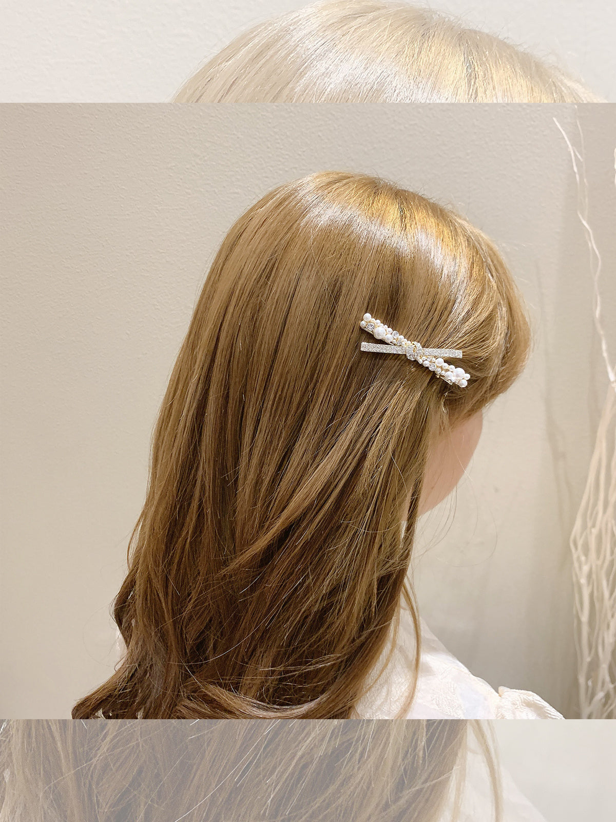 Pearl Diamond Side Clip Hair Accessories