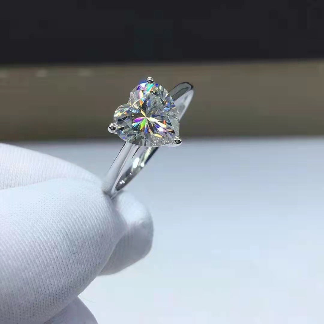Heart Moissanite Ring