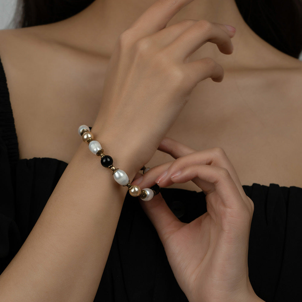 Natural Agate Pearl Bracelet