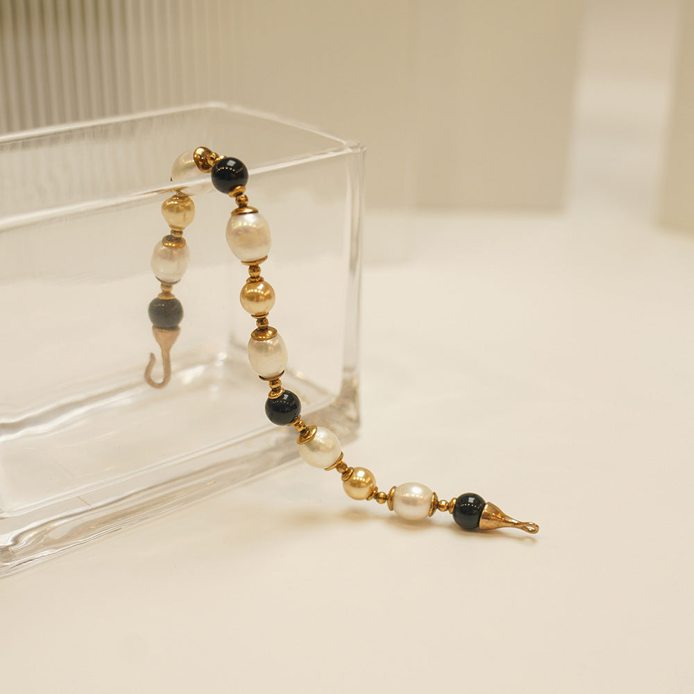 Natural Agate Pearl Bracelet