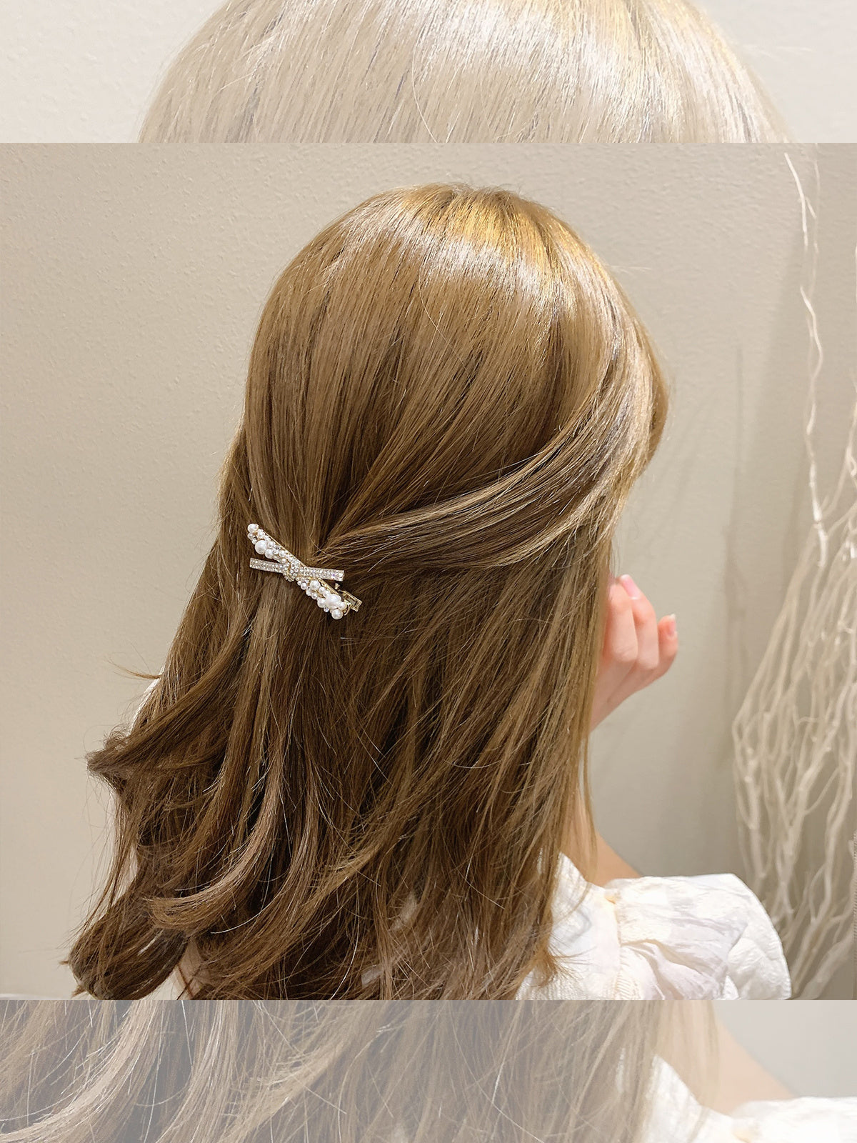 Pearl Diamond Side Clip Hair Accessories
