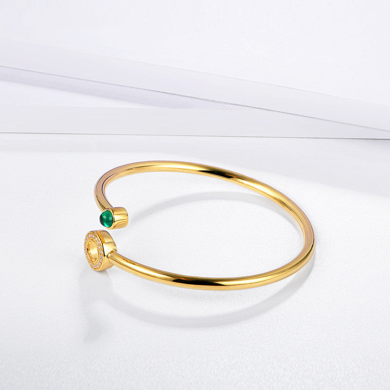 Emerald Bangle Bracelet