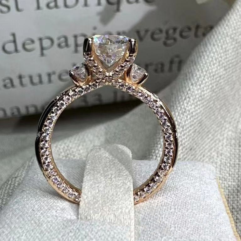 Three-Life Stone Moissanite Ring