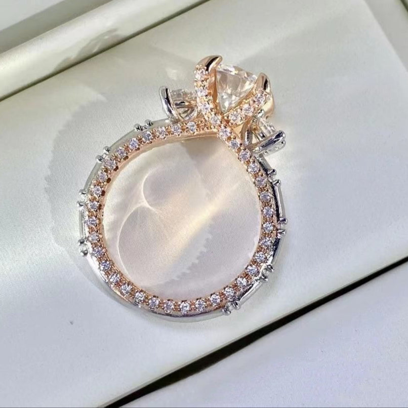 Three-Life Stone Moissanite Ring