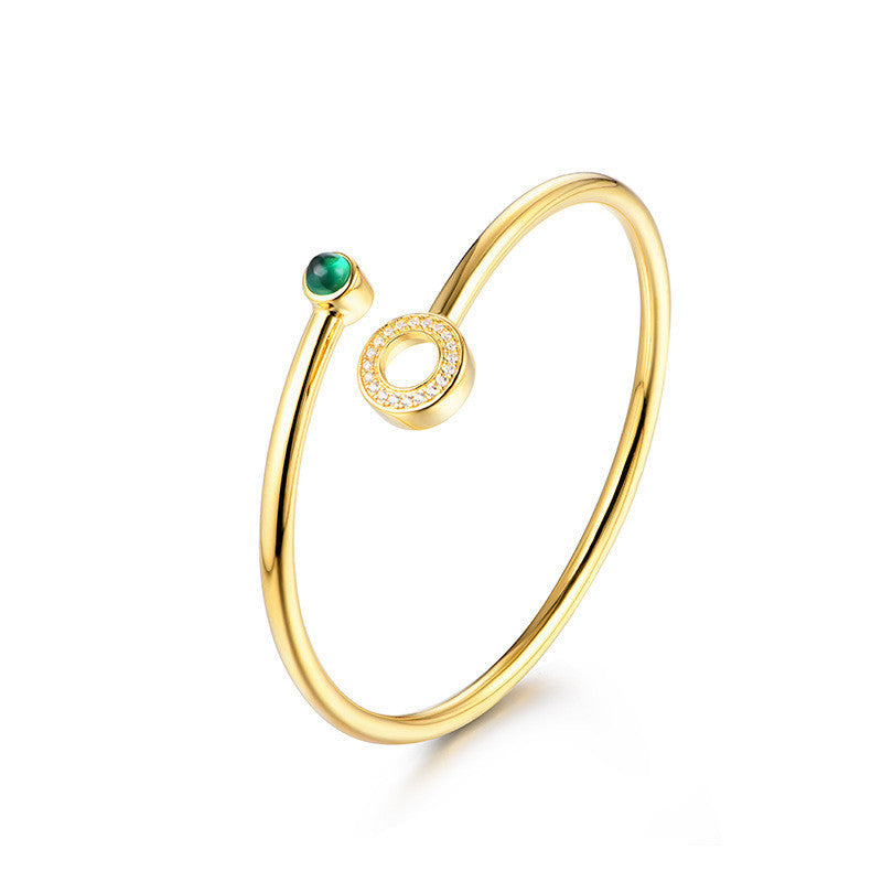 Emerald Bangle Bracelet