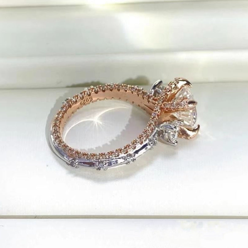 Three-Life Stone Moissanite Ring