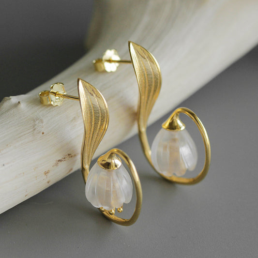 Lily of the valley flower earrings