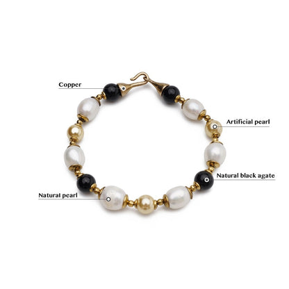Natural Agate Pearl Bracelet