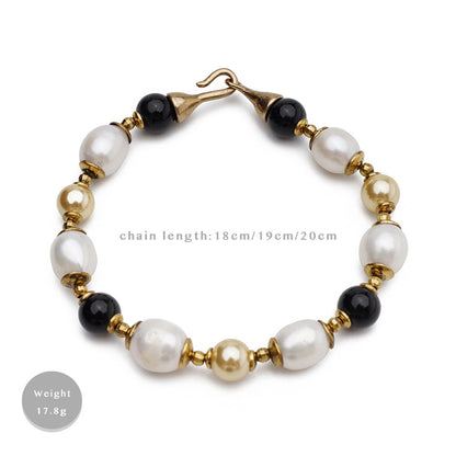 Natural Agate Pearl Bracelet