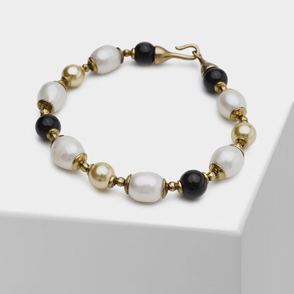 Natural Agate Pearl Bracelet