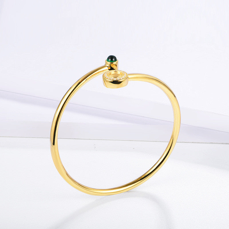 Emerald Bangle Bracelet