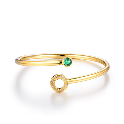Emerald Bangle Bracelet