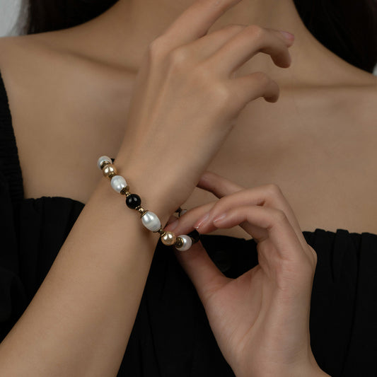 Natural Agate Pearl Bracelet