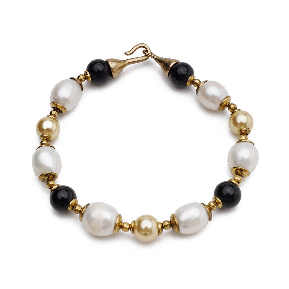 Natural Agate Pearl Bracelet