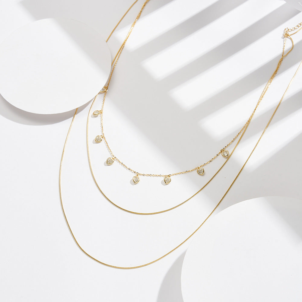 3 Layered Clavicle Necklace