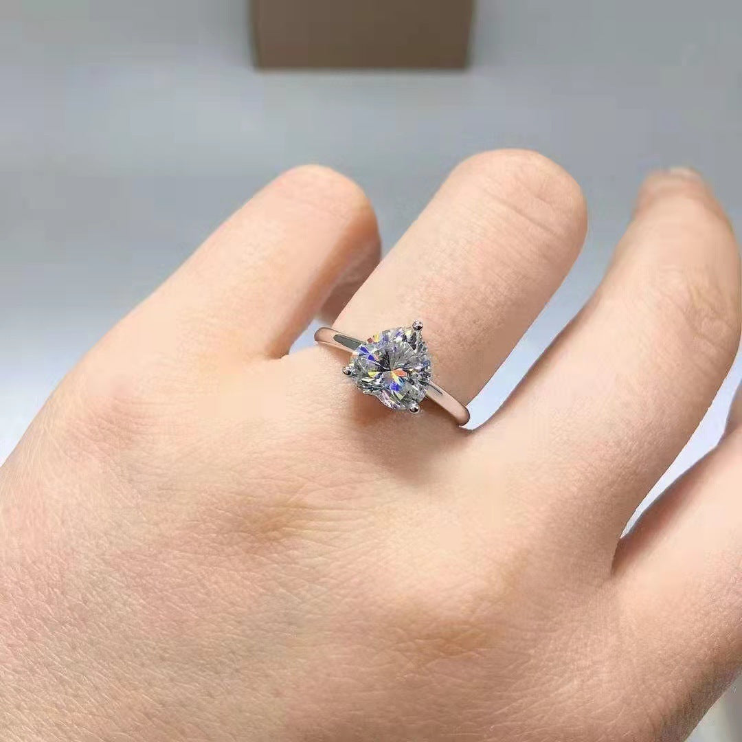 Heart Moissanite Ring