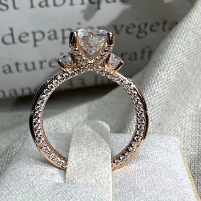 Three-Life Stone Moissanite Ring