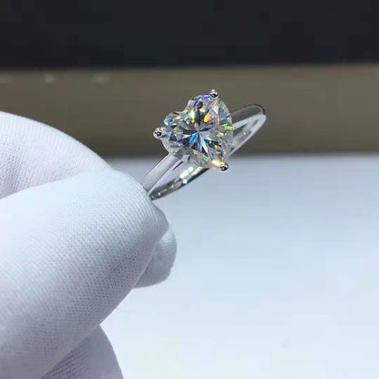 Heart Moissanite Ring